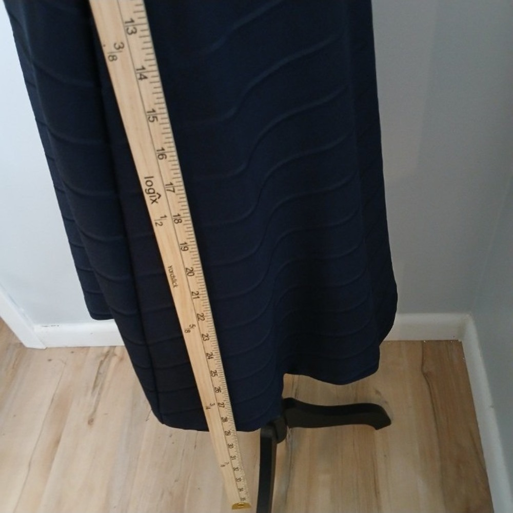 Guess Navy Blue Halter Lattice Neck Bandage Flare Cocktail Dress GDKP2467 Size 8 - Picture 8 of 13